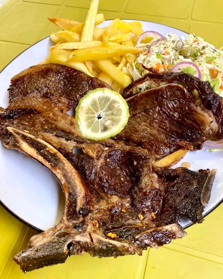 Grilled Chops with fries