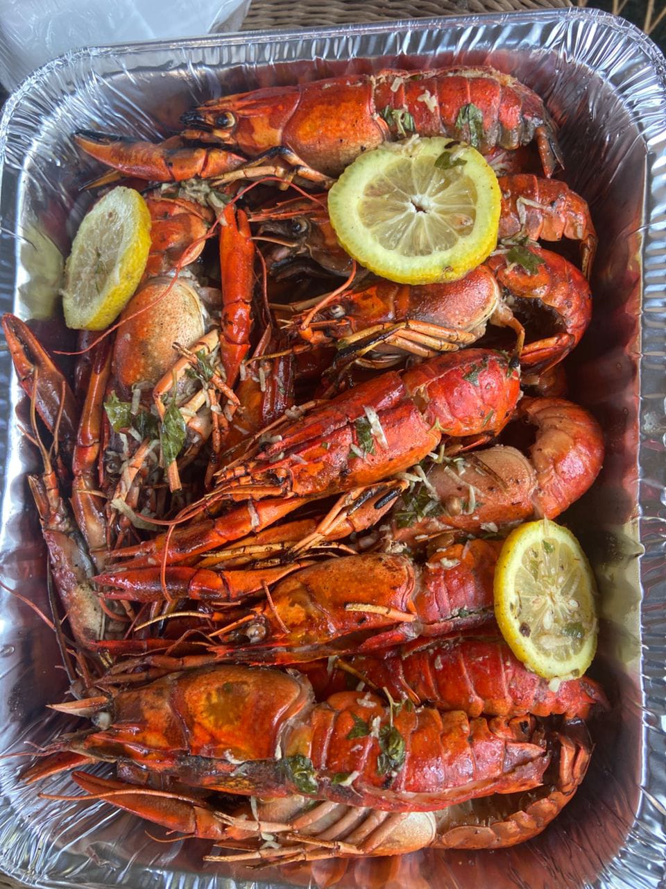 Grilled crayfish